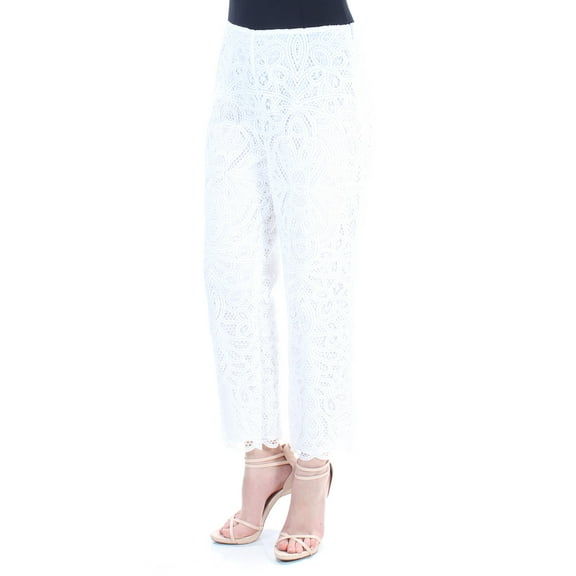 RALPH LAUREN $295 Womens New 1730 White Lace Wear To Work Pants 8 B B