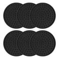 thumbnail image 1 of Posavasos de Goma Silicona Redondos Negros (Juego 6) Antideslizantes Perfectos para Hogares y Bares, 1 of 5