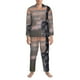 thumbnail image 3 of Balery Black Dragon Cliff Dawn Pijama para Hombre de Dos Piezas con Manga Larga, Conjunto de Dormir y Descanso Suave con Bolsillos-XX-Large, 3 of 7