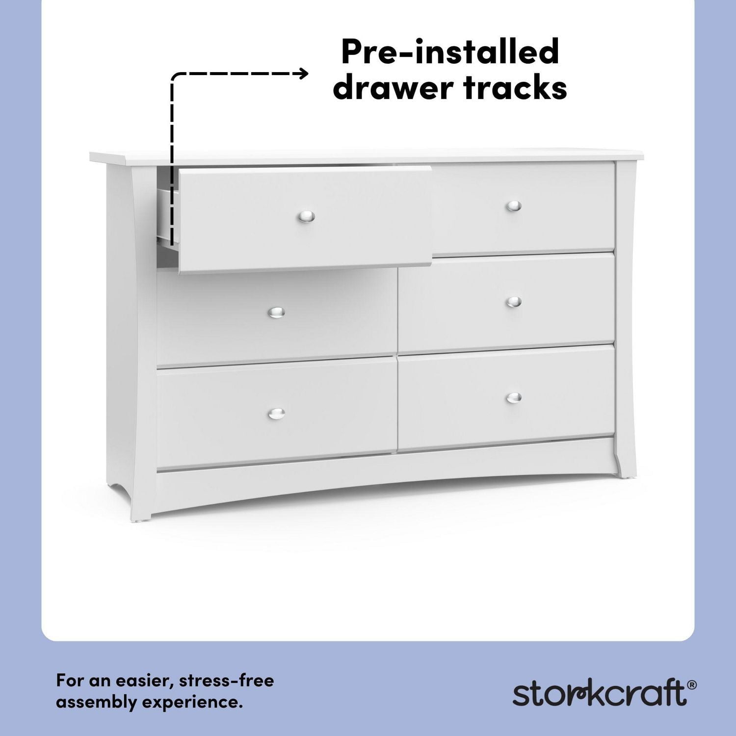 Storkcraft Crescent 6-Drawer Double Dresser
