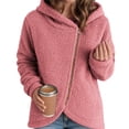 thumbnail image 1 of Chaquetas con Capucha y Cremallera para Mujer, Informales, Holgadas, de Forro Peludo y A , con Cremallera y Abrigos Rosa S, 1 of 3