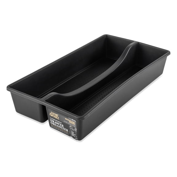 Thyme & Table Black Gold Speckle Utensil Drawer Organizer, 2 Compartments