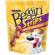 Purina Beggin' Strips Bacon & Cheese Flavors Dog Snack, 10 oz