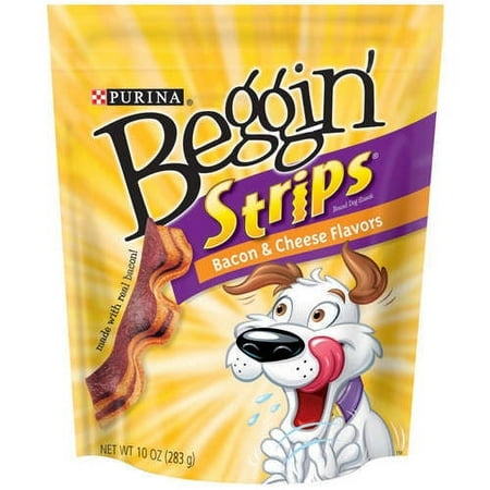 Purina Beggin' Strips Bacon & Cheese Flavors Dog Snack, 10 oz