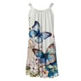 thumbnail image 5 of LOVZFMLL Dresses Women's Sleeveless V-neck Printed Drawstring Long Dress, 5 of 5