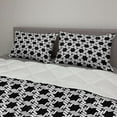 thumbnail image 2 of Black and White Comforter & Sham Bedding Set, Simplistic Diagonal Spiraling Hexagon Geometric Shapes Contemporary, 3 pcs Duvet Set Microfiber Filling Quilt, 5 Sizes, Charcoal Grey, by Ambesonne, 2 of 4