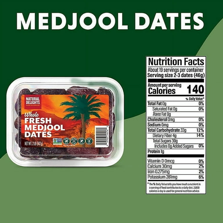 Bard Valley, Natural Delights Medjool Dates, 2 lbs - Walmart.com