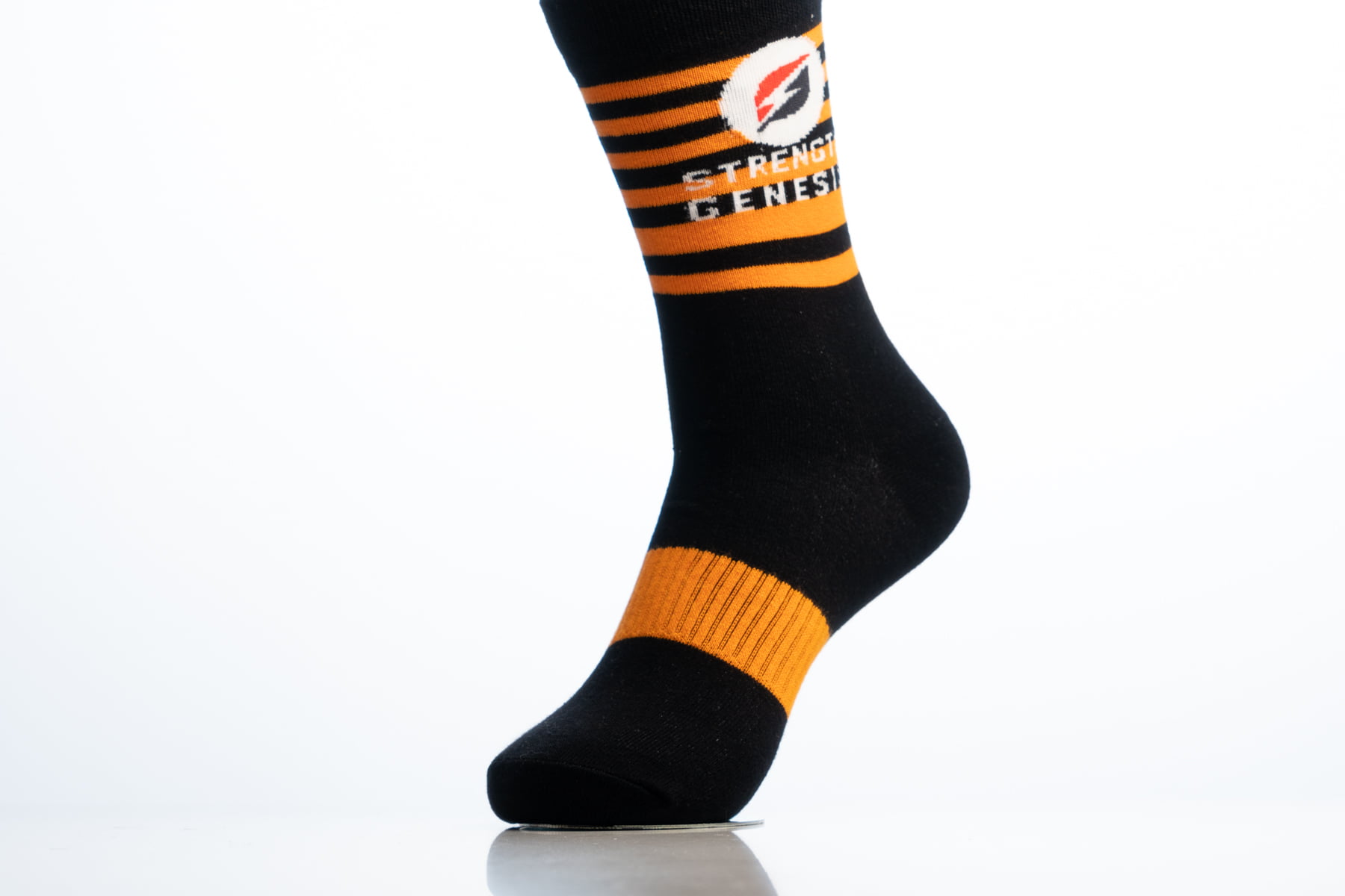 Fox black orange socks