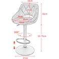 thumbnail image 5 of Juego de 6 Taburete de Bar Taburetes Altos de Cocina con Marco de Metal y Cubierta de Terciopelo, Altura de Asiento Ajustable Giratorio en 360° Gris claro esquí esquí Gafas de esquí, 5 of 5