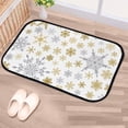thumbnail image 2 of GZHJMY Bathroom Rugs Mats Non-Slip, Soft Microfiber Absorbent Bath Mats for Shower Bathtubs, Snowflakes Gray Brown Indoor Entrance Door Mats Bedroom Laundry 36”x24” Carpet Runner, 2 of 7