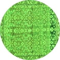thumbnail image 1 of Ahgly Company Indoor Round Abstract Green Contemporary Area Rugs, 4' Round, 1 of 1