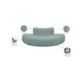 thumbnail image 2 of Meridian Furniture Arc Mint Green Vegan Leather Modular Sectional, 2 of 12