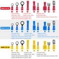 thumbnail image 2 of 700-Piece Insulated Wire Connector Set with 27 Varieties of Cold Crimp Terminals for Electrical Applications, Includes Red, Blue, and Yellow Options in a Convenient Storage Box, 2 of 6