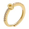 thumbnail image 4 of LYMAYTER Bague Doigt - Ajustable-Cyclable, 26 Alphabet Incrusté, Géométrique, 4 of 7