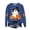 Dark Blue, variant on Duqingm Halloween Sweatshirts for Women Casual Crewneck Pullover Cute Funny Ghost Graphic Sweater Pullover Top,L