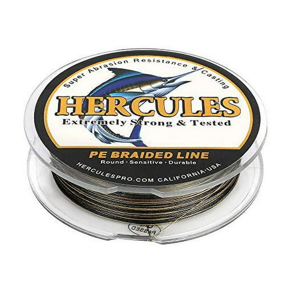 HERCULES Super Cast 1000M 1094 Yards Braided Fishing Line 10 LB Test for Saltwater Freshwater PE Braid Fish Lines Superline 8 Strands - Camo, 10LB (4.5KG), 0.12MM