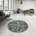 thumbnail image 4 of Ahgly Company Machine Washable Indoor Rectangle Abstract Dark Goldray Area Rugs, 7' x 10', 4 of 7