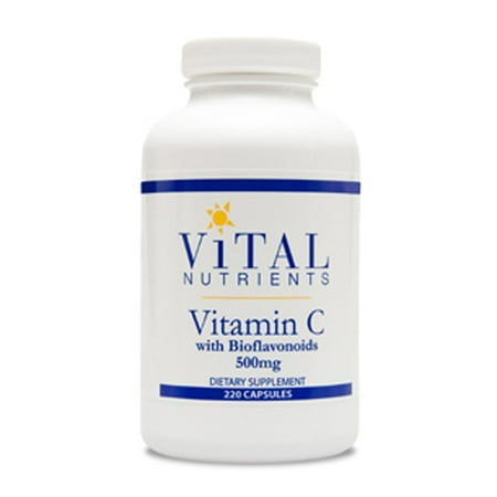 Vital Vitamin C vital nutrients - vitamin c with bioflavonoids - vitamin c and bioflavonoid formula - 220 vegetarian capsules per bottle ()