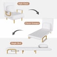 thumbnail image 4 of Timbernest Convertible Sofa Bed Sleeper Chair, 5 in 1 Reclining Chair, Folding Chair Bed Sleeper w/ Pillow and Adjustable Backrest, White, 4 of 13