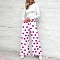 thumbnail image 6 of kaondbfi Fashion Casual Women's Wide Leg Pants High Elastic Waisted Pants Trousers with Pockets Summer Casual Pants for Women, 6 of 7