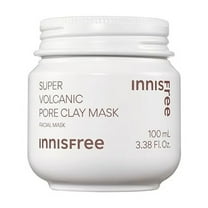 innisfree Super Volcanic Pore Clay Mask, Korean Pore Clearing Clay Mask with Volcanic Clusters and AHA