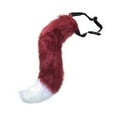 thumbnail image 1 of Colgante de cola de animal 3D para Halloween, con pompones y soporte para mujer, cola peluda de moda, 50 cm, cola de peluche para Halloween, 1 of 5