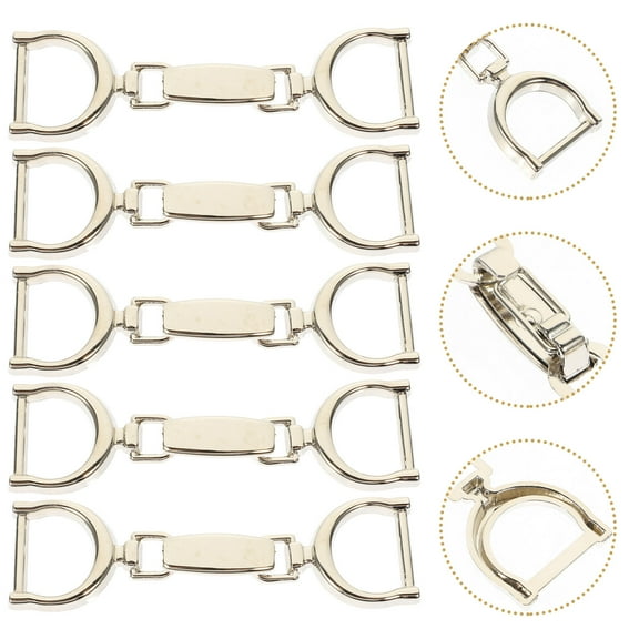 SOPOTUTU 5Pcs Metal Buckle for Chain Lightweight Design Decorative Clips for Shoes in Silver