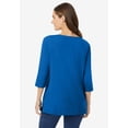 thumbnail image 2 of Woman Within Plus Size Perfect Three-Quarter Sleeve Boatneck Tee, 2 of 6