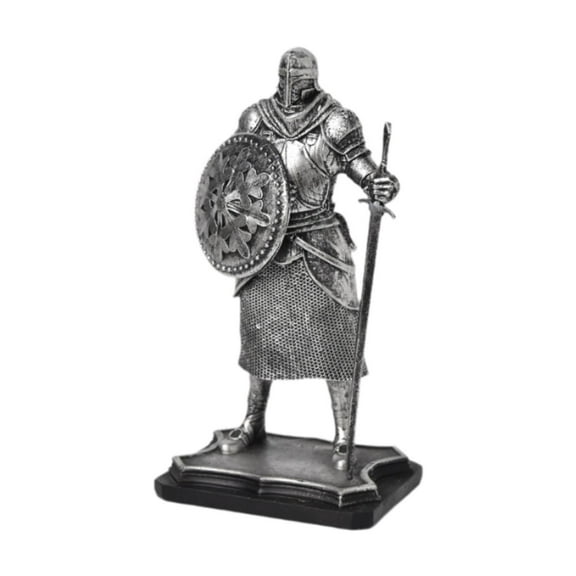 jicheng Knight Sculpture Tabletop Ornament Vintage, Retro, Creative Statue Knight Figure