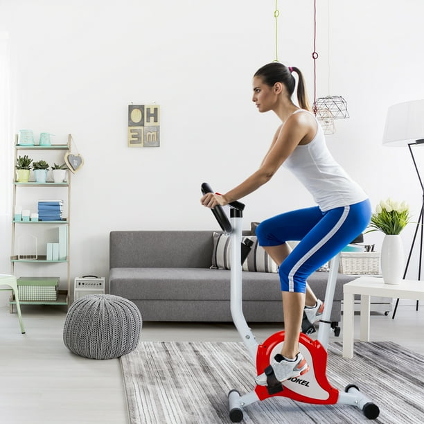 KUOKEL Exercise Bike，Stable Upright Bike Durable Exercise Bicycle