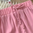 thumbnail image 3 of Quealent Girls Pants 2024 Fashion Beach Pants Summer Baby Girls Solid Color Bell Bottomed Pants Pink,4-5 Years, 3 of 5