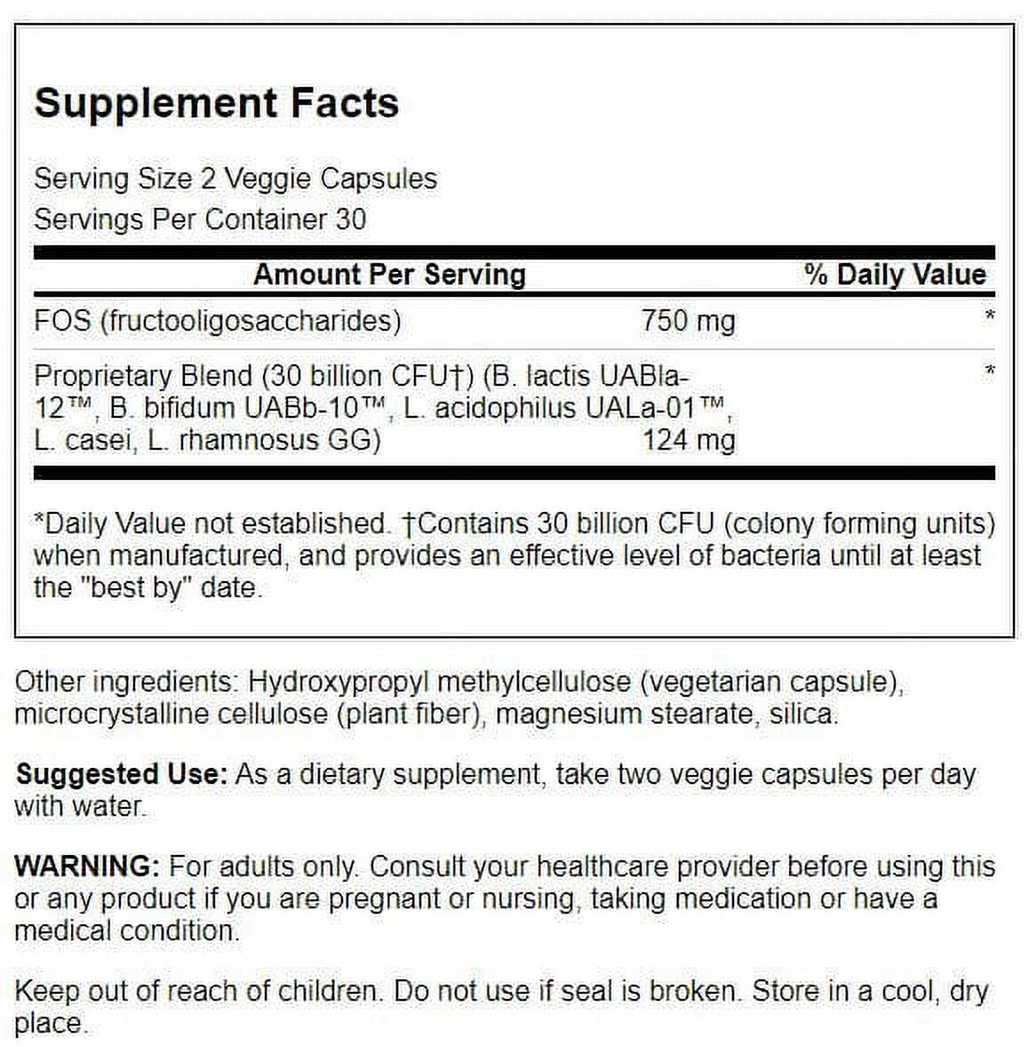 Swanson Ultra Probiotic for Seniors 15 Billion Cfu 60 Veggie Capsules