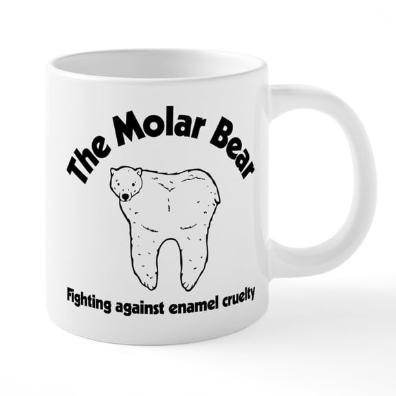 CafePress - The Molar Bear - 20 Oz White Ceramic Mega Mug
