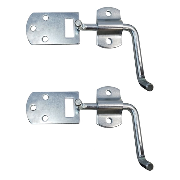 Mega Cargo Control Corner Side Gate Stake Bed Latches Bracket Set for Stake Trucks Trailer, 2 pack, 6" x 5" x 1", Zinc Plated