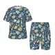 thumbnail image 1 of Fotbe Underwater Creature Pijama Estampada de 2 Piezas para Niños – Ropa de Dormir de Manga Corta Cómoda para Niños y Niñas, Camiseta y Shorts de Algodón-Large, 1 of 6