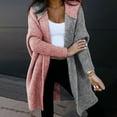 thumbnail image 2 of Niaviben Knit Cardigan Long Cardigan Hooded Cardigan for Women Cardigans for Women Jackets Women Womens Cardigan Sweaters Womens Jackets Dressy Casual Pink XL, 2 of 5