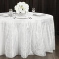 thumbnail image 1 of 1 Pc, Pintuck 120" Round Tablecloth - White For Wedding & Party Decor, 1 of 1