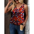 thumbnail image 3 of Zeagoo Womens Tank Tops Loose Fit V Neck Ruched Sleeveless Tops Casual Basic Banded Shirts S-XXL, 3 of 5
