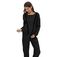 thumbnail image 3 of Sunsent Women Maternity Nursing Pajama Sets Long Sleeve Top & Pants with Pockets Breastfeeding Sleepwear Double Layer Pregnancy, 3 of 10