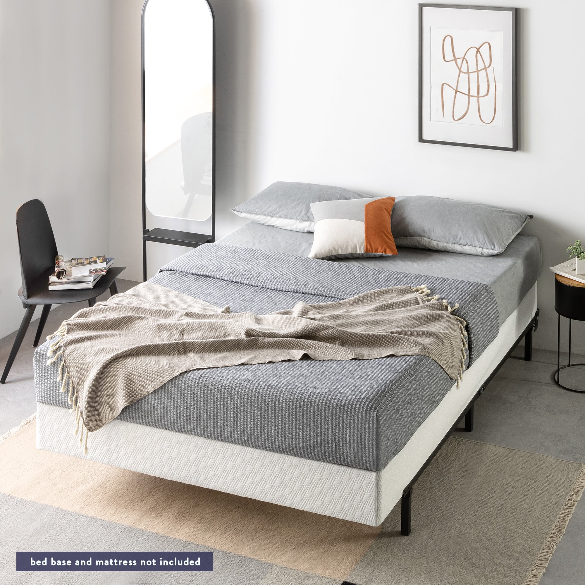 Best Price Mattress 7.5" Metal Box Spring Mattress Support with Wood Slats, King