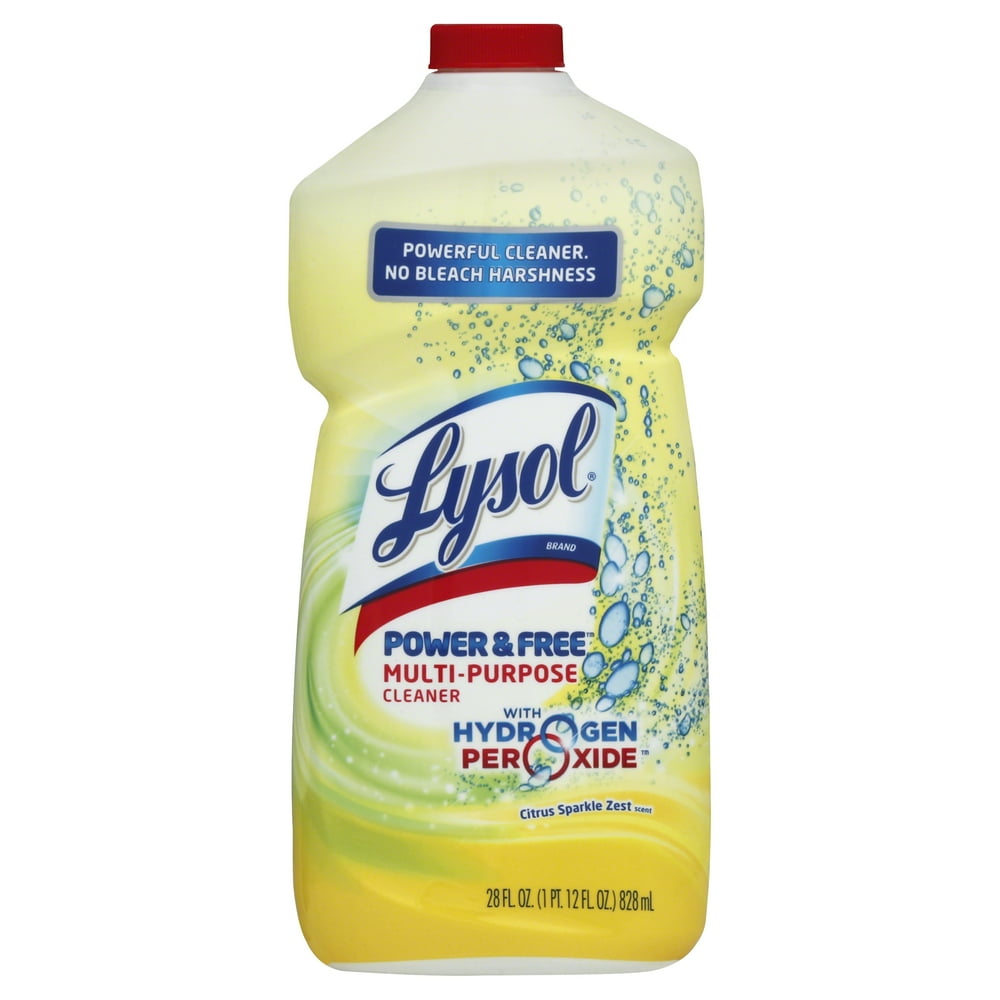 Lysol Power and Free MultiPurpose Cleaner, Citrus Sparkle, 28 Ounce