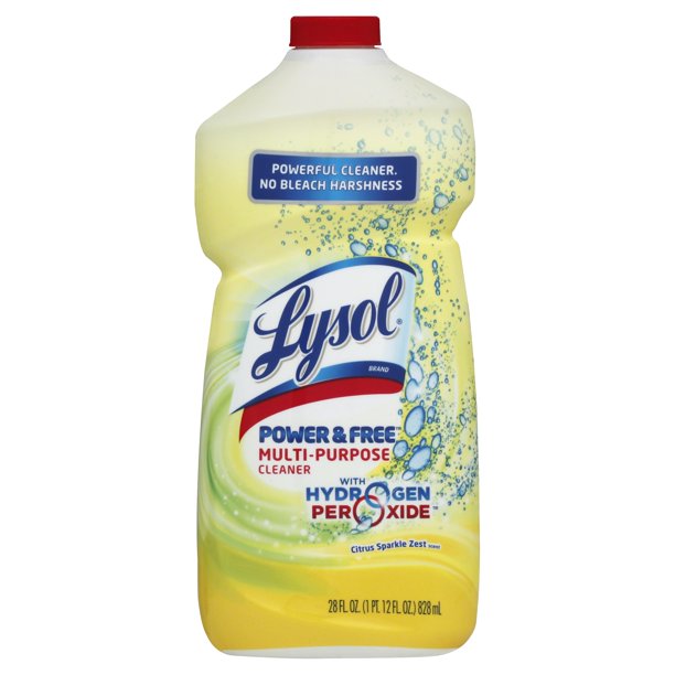 Lysol Power and Free MultiPurpose Cleaner, Citrus Sparkle, 28 Ounce