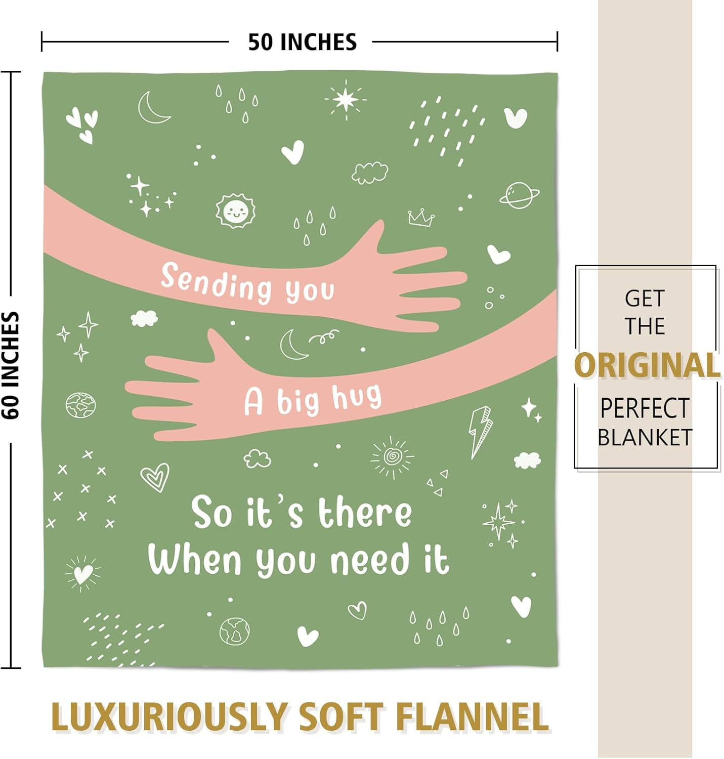 Get Well Gifts for Women Men, Hug/Healing Blanket, Thinking of You/Cancer Care/Sympathy/After Surgery Gifts for Friends, Sister, Coworkers, Soft Throw Blankets