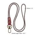 thumbnail image 2 of Uxcell 19 Inch Leather Lanyard Leather Rope Wristlet Bracelet Keychain Wrist Strap Dark Red 2 Pack, 2 of 5
