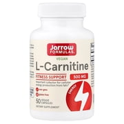 Jarrow Formulas Vegan L-Carnitine, 500 mg, 50 Veggie Capsules