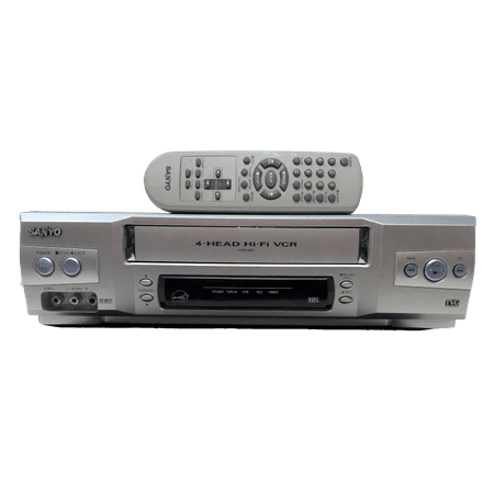 Sanyo VWM-800 4-Head Stereo VCR w/ Original Remote, Manual, A/V Cables, & HDMI Adapter (Good)