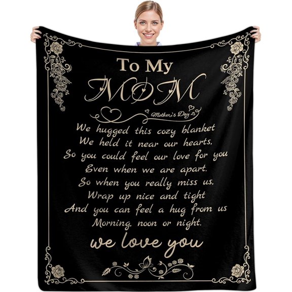 Birthday Gifts for Mom,Mom Birthday Gifts from Daughter,Gifts for Mom Birthday,to My Mom Blanket from Son,Lightweight Soft Warm Throw Blankets for Home Office Sofa Gifts for Mom Mother 60"x80"
