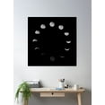 thumbnail image 2 of Lunar Phases Circle Poster Wall Art, Modern Wall Decor, 24x24 UNFRAMED, 2 of 3