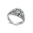 thumbnail image 4 of Filigree Oxidized Hawaiian Plumeria Flower Ring Sterling Silver Band 925 Jewelry Female Male Size 11, 4 of 4