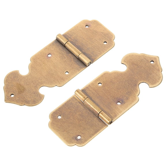 2 Pcs Cabinet Door Hinge Door Hinges Box Cabinet Hinges Vintage Hinges Brass 8.50X3.00X0.80CM